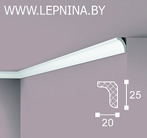 nmc decoplintus профиль mo экструд. 25х20мм белый 140шт/кор